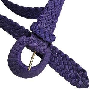 Retro Purple Woven‎ Grosgrain Belt Women's XL